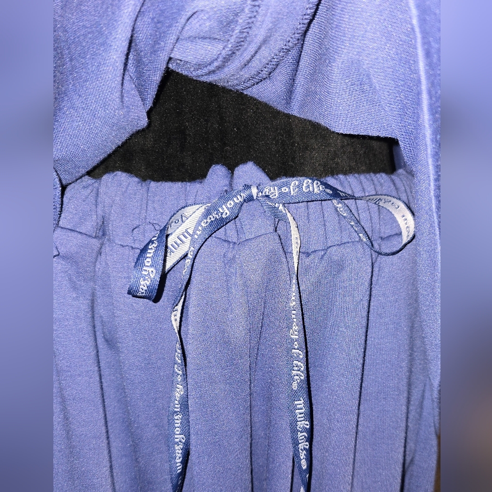 Muk Luks 1x Blue Women's Jog Suit (F) - Picture 3 of 7